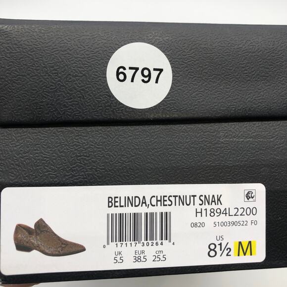 Naturalizer Women's Belinda Chestnut Snake Loafer Brown 8.5 M New - Picture 7 of 7